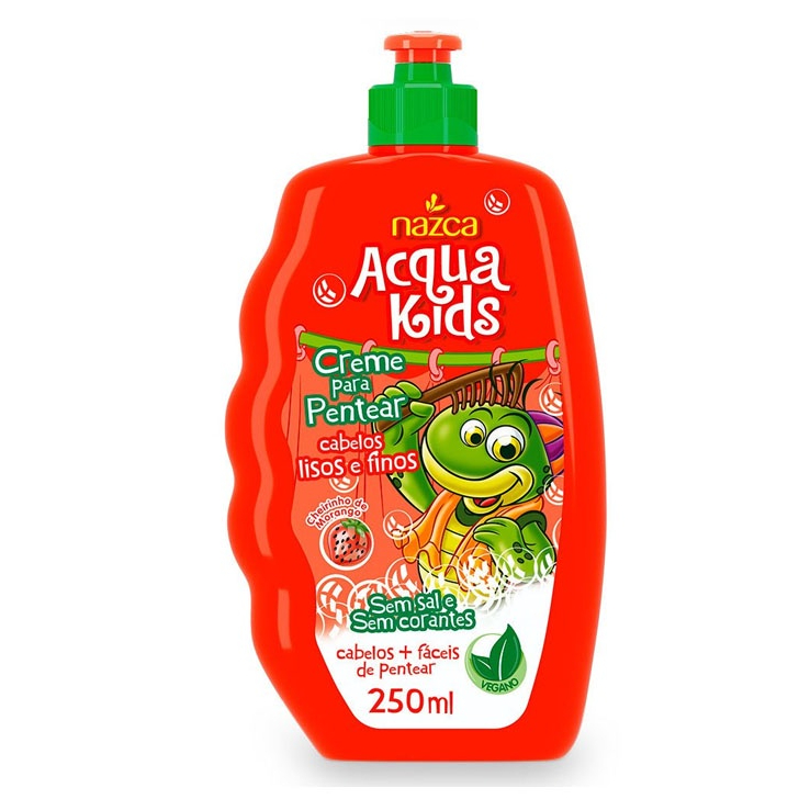 Acqua Kids Creme Para Pentear Lisos e Finos 250Ml Vegano, Nazca Cosméticos em Oferta na Shopee