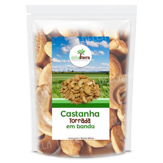 Castanha de Caju Banda e Pedaços Torrada sem Sal 500g Della Terra