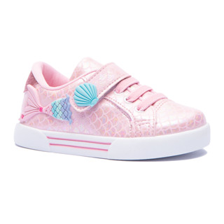 Tênis Infantil Rosa Glitter Sereia Concha Barato Em Promoção