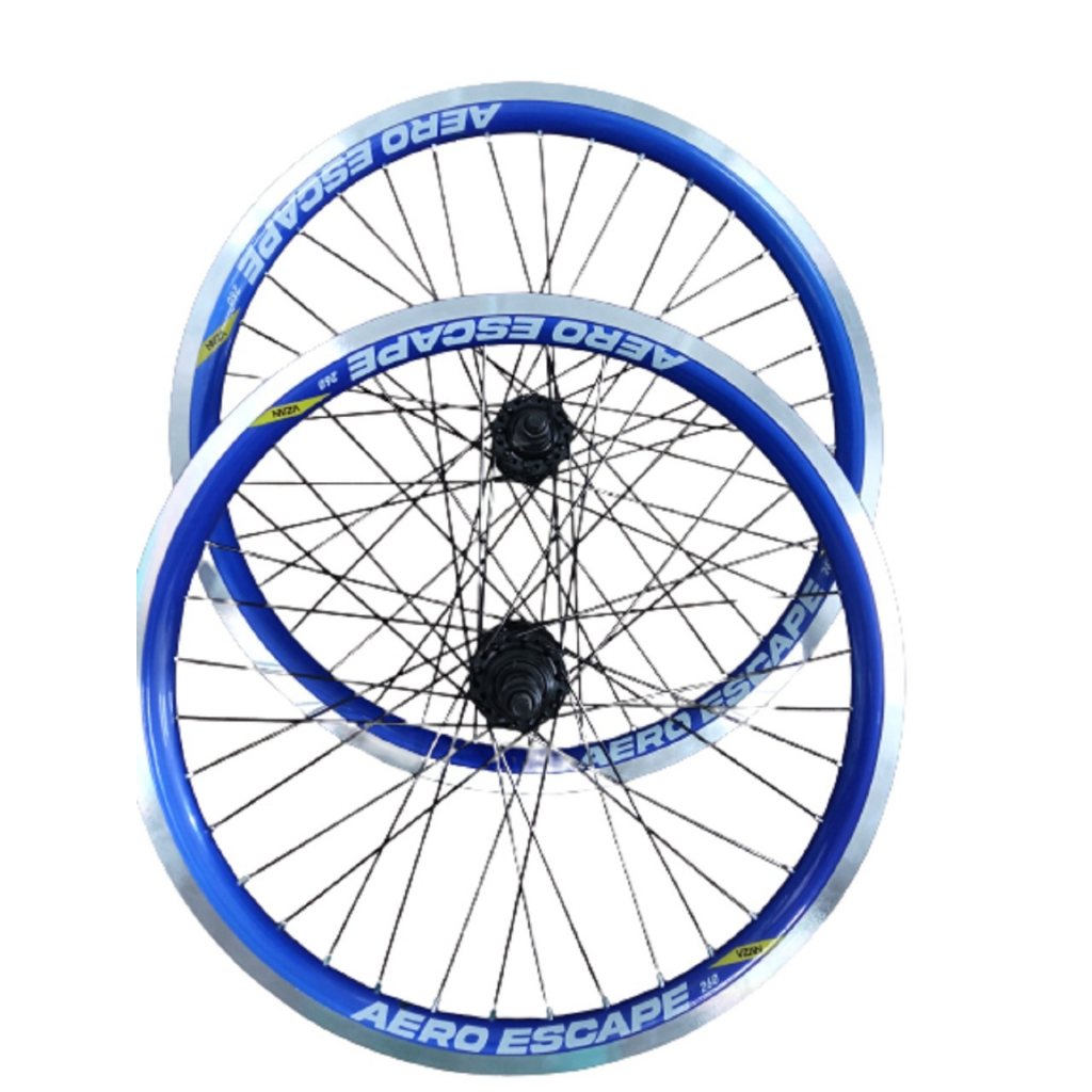 Par Rodas Aro 20 Bicicleta Vzan Aero Aluminio Mtb V-Brake Azul