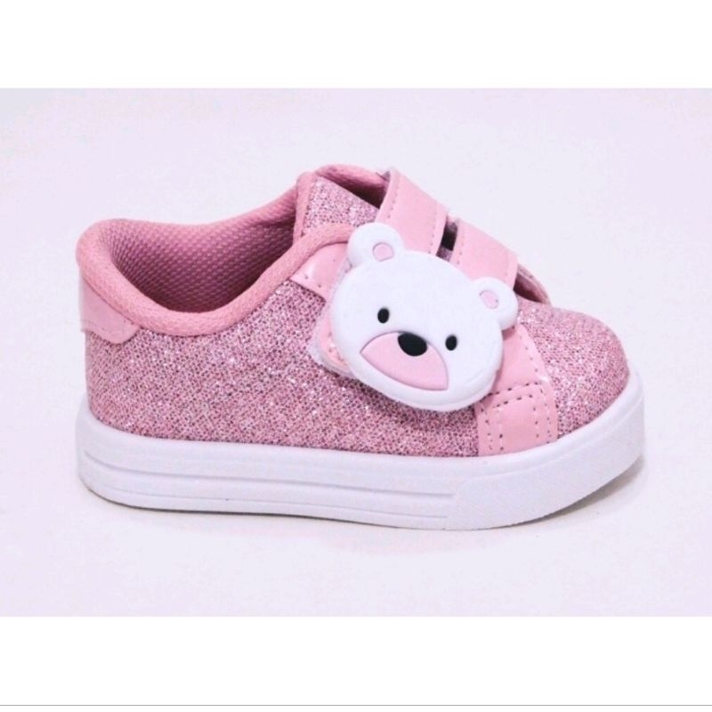 Tênis Infantil urso Glitter