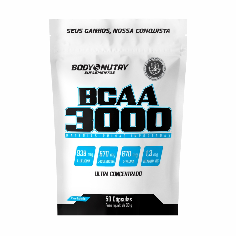 BCAA 3000, 50 cápsulas, Body Nutry