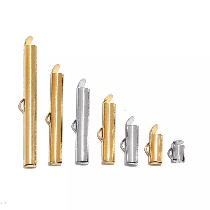 terminal Tubo,  p/pulseiras, fecha as extremidades - 10 unidades