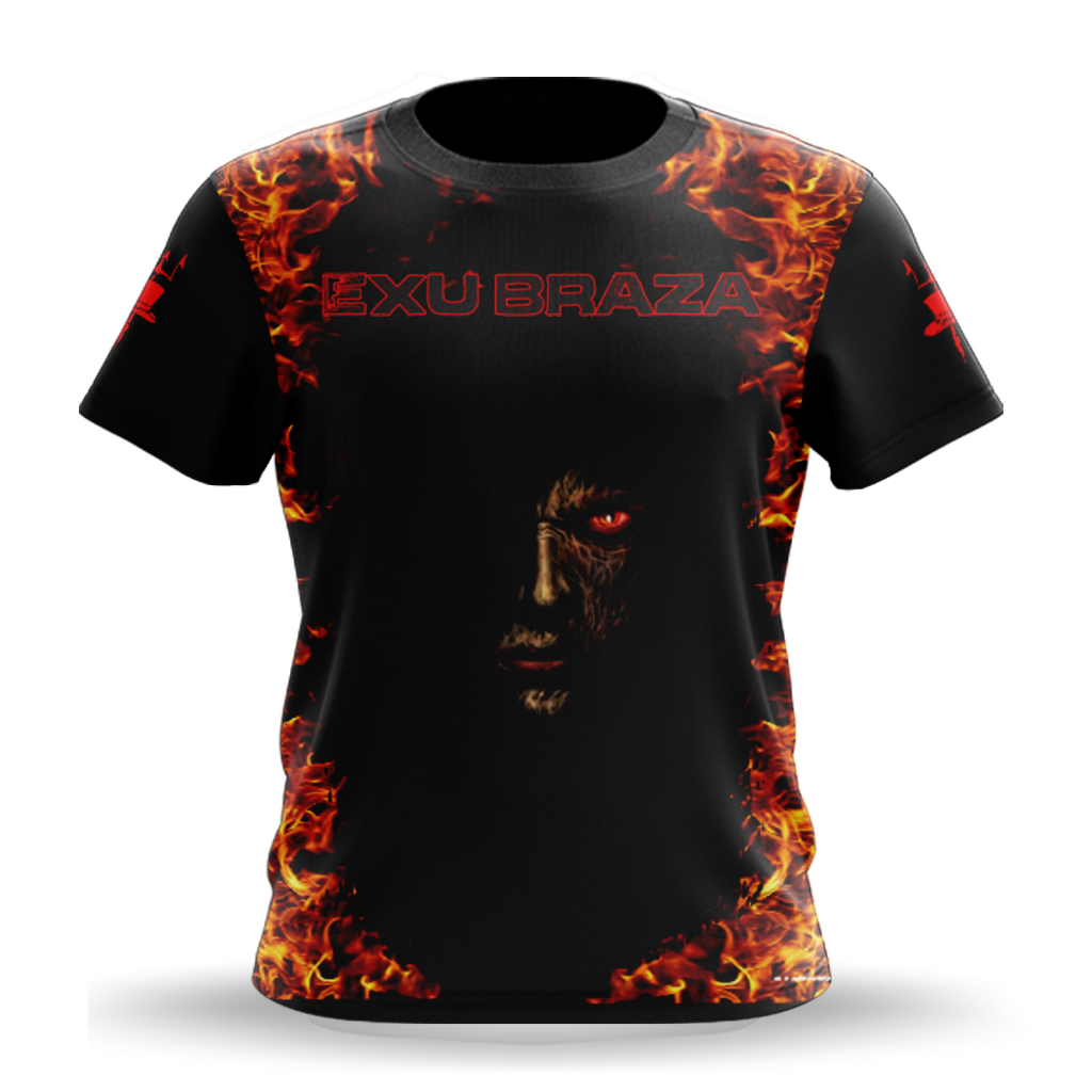 CAMISETA EXU BRAZA - UMBANDA & CANDOMBLÉ - TECIDO DRYFIT - SUBLIMADA - COD.083