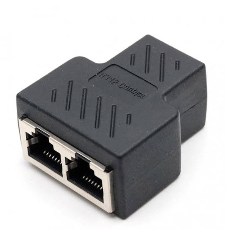 Adaptador distribuidor cabo rede De 1 a 2 vías Rj45 metal em Oferta na Shopee