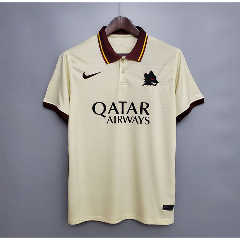 CAMISA DE TIME R O M A BEGE GOLA POLO MASCULINO - Escorrega o Preço