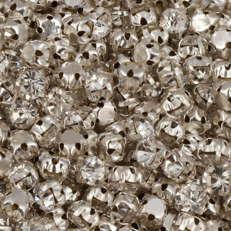 100 Strass de Costura Dourado/Prata