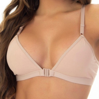 Sutiã Microfibra Sutien Sem Bojo Nadador Confortável Feminino Básico Liso Alça de Regulagem Lingerie