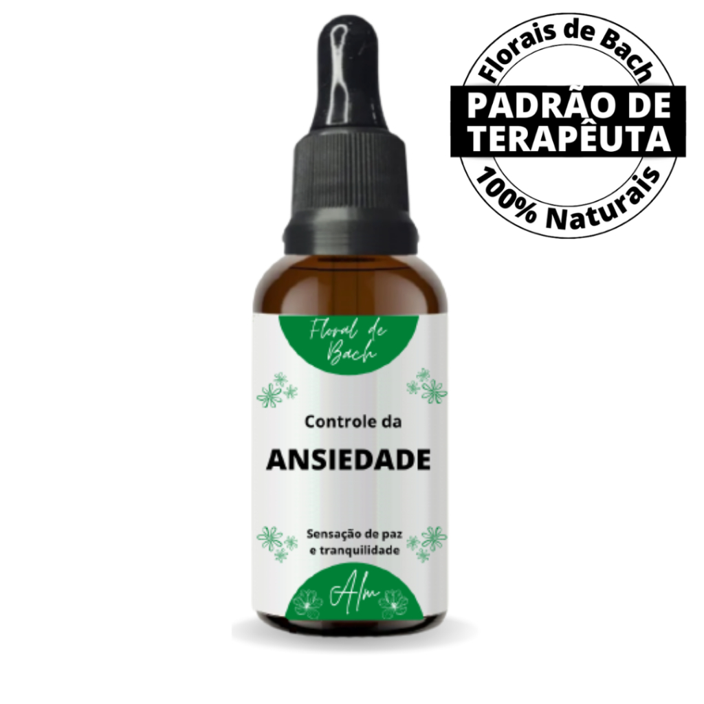 Floral de Bach ANSIEDADE 30ml - ALM Florais - padrão de terapeuta, 100% natural