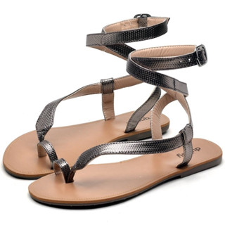 Sandália Rasteirinha Dubuy Feminina Cobra Cobre Naja 2033FG