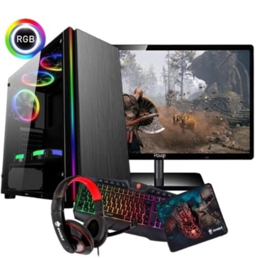 cpu pc gamer completo 8gb ssd120g+hd320g placa de vide R5 roda autocad corel csgo lol et2 gta5 free fire