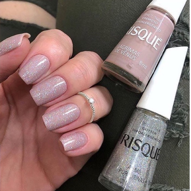 Kit 2 Esmalte Risque Lágrimas De Vênus e As Mil Purpurinas