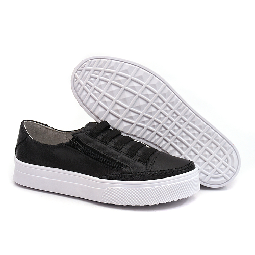 Tênis Feminino de Ajuste Elástico e Zíper Lateral Prático e Muito Confortável Para Seu Dia a Dia. em Oferta na Shopee