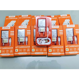 kit 10 Carregador de Celular Super Charging 3.1A Cabo V8 Lehmox - LE-512/508 em Oferta na Shopee