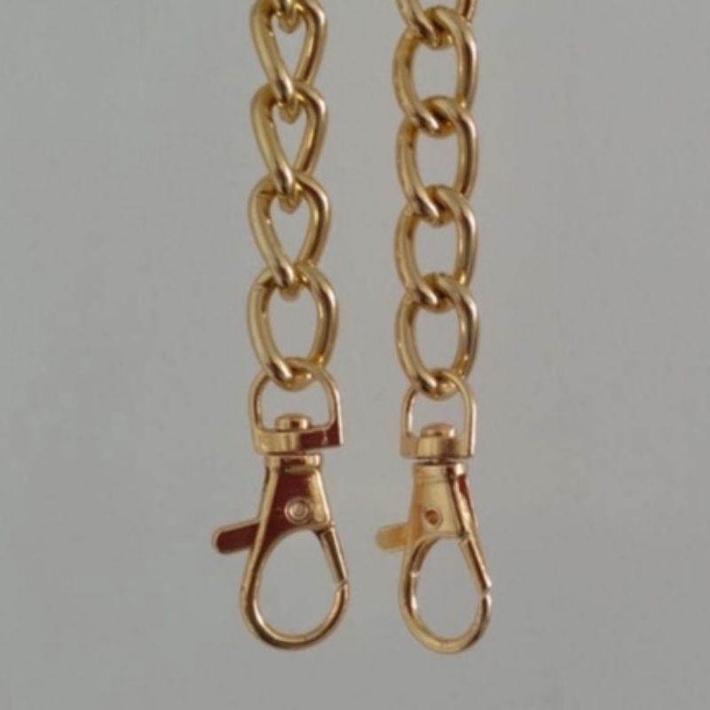 Alça Corrente 1,20 metro p Bolsas completa c mosquete Alça Corrente 1,20 metro p Bolsas completa c mosquete