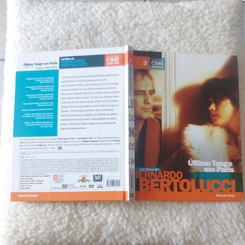 DVD + Livro Último Tango em Paris - Bernardo Bertolucci - Coleção Foha Cine Europeu número 3
