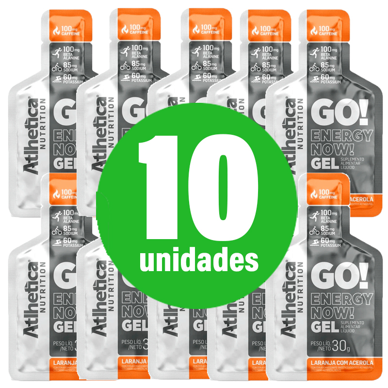 Go Energy Gel Repositor c/ Beta Alanina e Cafeína 10 Sachês - Atlhetica Nutrition