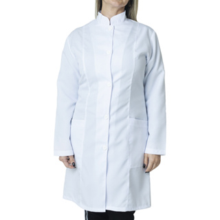 JALECO ALGODÃO ACINTURADO ESCOLA ENFERMAGEM LABORATÓRIO em Oferta na Shopee