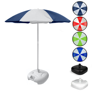 Guarda Sol de Praia Grande Sombreiro Piscina Camping Pesca Aluminio 2 Metros Gigante Acompanha Base Marca MOR