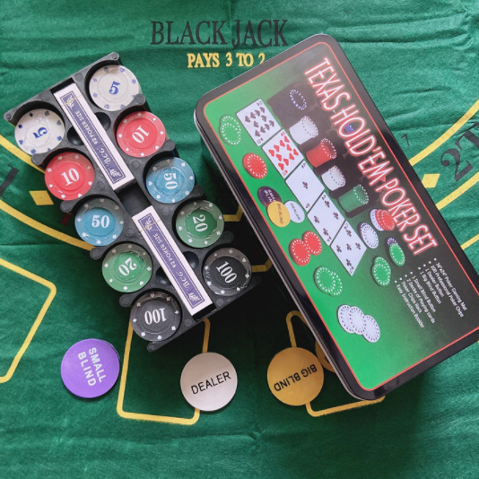 Caixa Kit De Poker Com 200 Fichas Numeradas Baralho