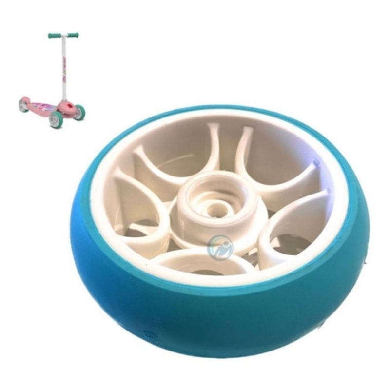 Roda para Patinete SkateNet Flower Brinquedos Bandeirante Rodinha Dianteira Traseira Plastico