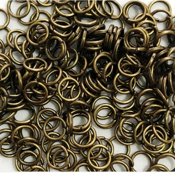 HSB - Argolinhas Ferro 5 mm cor ouro velho Com 200 Unidades OU 400 UNIDAES. em Oferta na Shopee