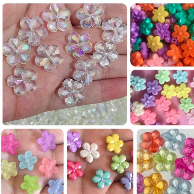 Flor grande miçanga entremeio para artesanato em Oferta na Shopee