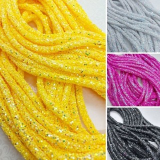 Tubo Strass Paetê Glitter Rosa Lilás Verde 6mm Laços Tiaras Artesanato DIY
