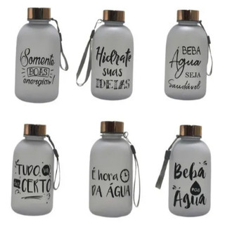 Garrafa Plástica Com Frases 600ml Sortidas em Oferta na Shopee