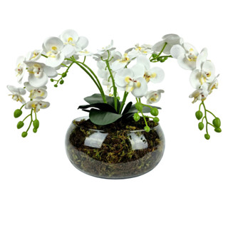 Arranjo Flores Orquidea Artificial Decorativa Centro de Mesa