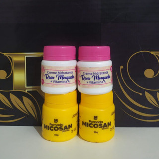 Kit Clareador Pomada Micosan E Creme Rosa Mosqueta, Antirugas E Estrias 50G 2 Unidades De Pomada Micosan, 2 Unidades Creme Rosa Mosqueta