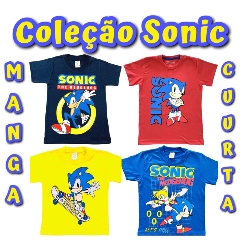 Camiseta Sonic Infantil