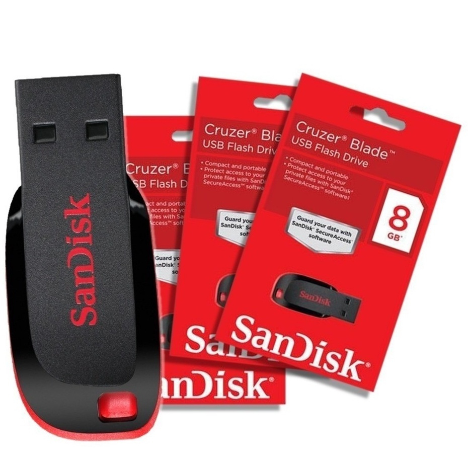 Sandisk Pen Drive Original USB 8GB 16GB 32GB 64GB Cruzer Lâmina 2.0 Flash Drive Memory Stick