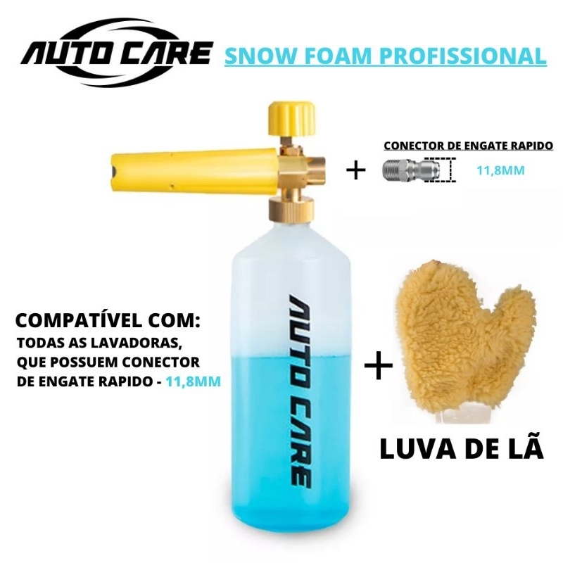 Snow Foam Profissional, para lavadora de alta pressão, Wap, Karcher e com engate rápido