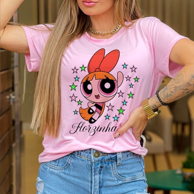 Camiseta,Tshirt, blusa feminina, maninas super poderosas, lindinha, docinho, florzinha