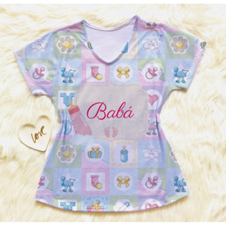 Blusinhas Camisetas de Profissão Babá- Cuidadora infantil