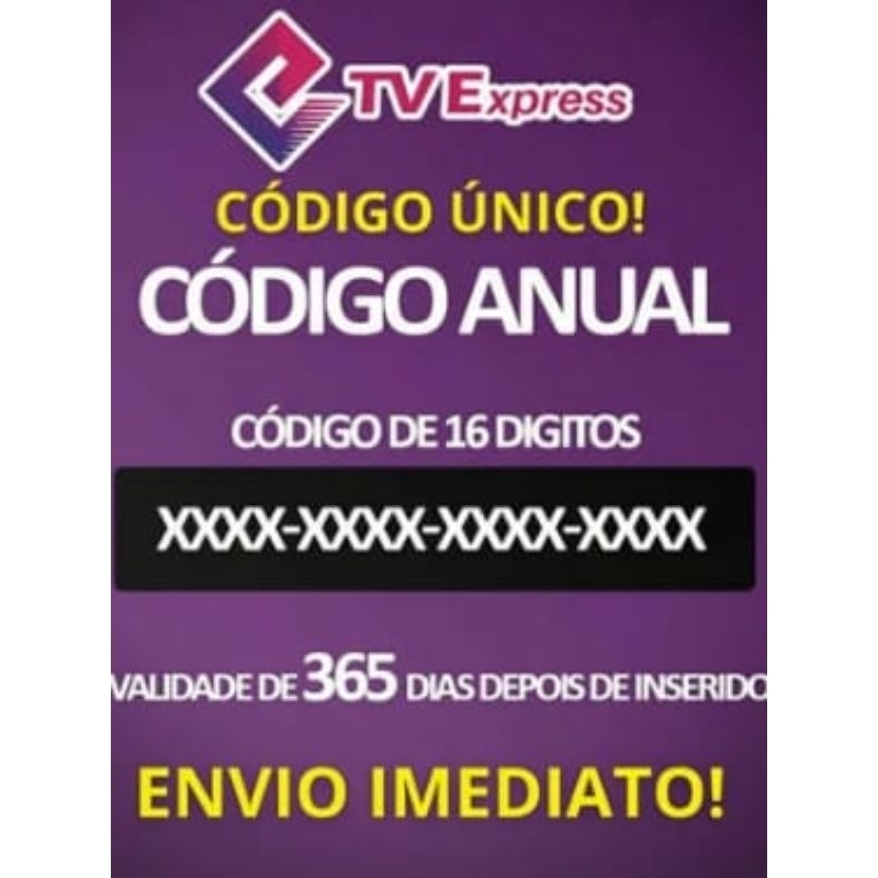 Express Tv Anual Recarga - TVE 365 dias