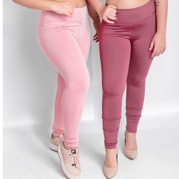 Calça Legging Leg Suplex Academia Cintura Cós Alto Fitness Casual Não Fica Transparente