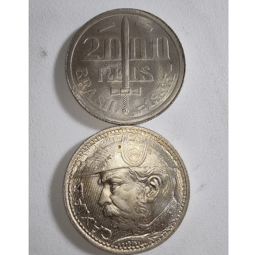 Moeda de Prata de 2000 Réis de 1935 (Série Brasileiros Ilustres - Duque de Caxias)