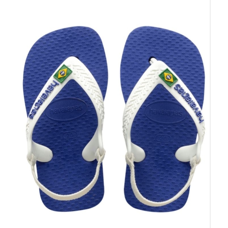 Chinelo Havaianas Baby Brasil com elastico calcanhar Produto Original - modelo Logo Fc