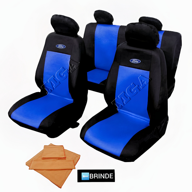 Jogo Capa Banco Carro Couro Sintético Ford Fiesta Fusion Ranger Focus e Outros