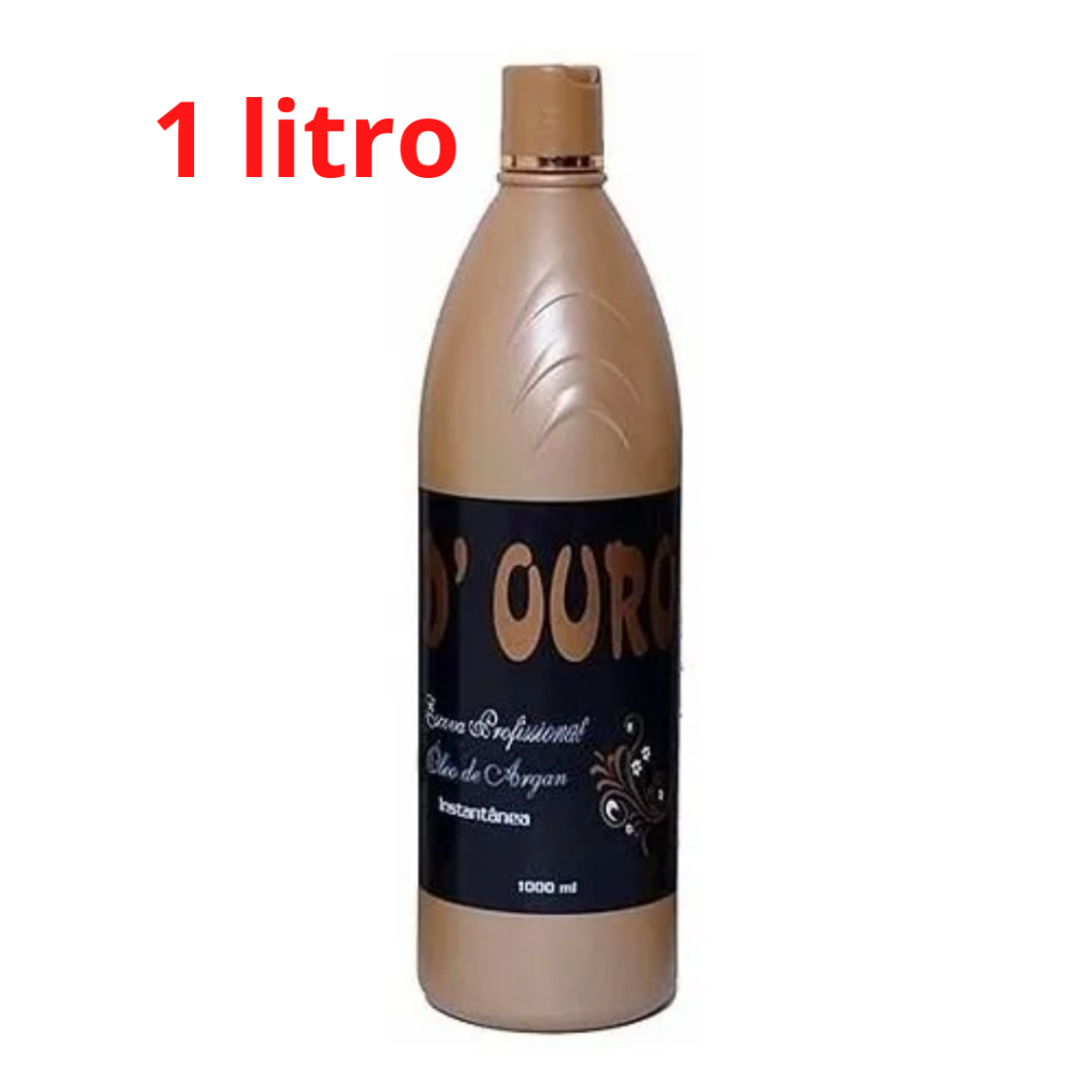 1 escova progressiva argan d ouro instantânea profissional 1 litro
