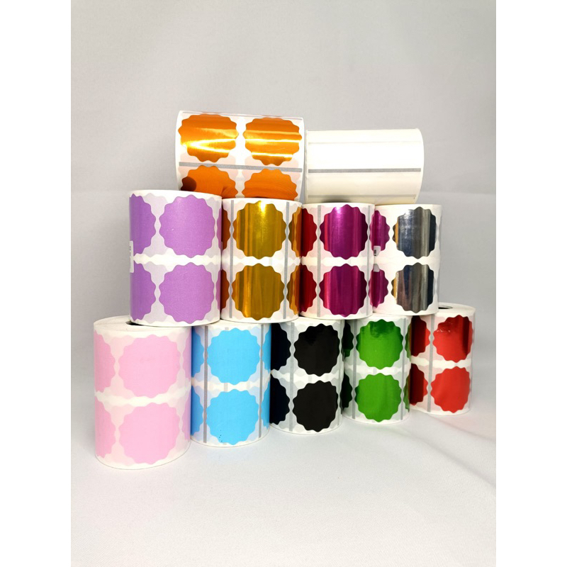 ETIQUETA 48X48MM FLORAL BOPP 30 MTS (2 COLUNA) PARA ZEBRA, ZETEX, ARGOX,ELGIN E ETC