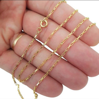 Corrente Tijolinho Cartie Moeda Antiga + Banho de ouro18k Cordão MasculinoCorrente Tijolinho Cartie Moeda Antiga + Banho de ouro18k Cordão Masculino