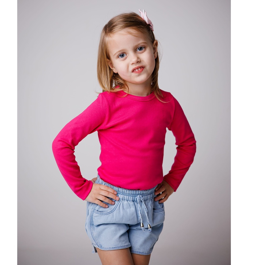 Blusa Manga Longa INFANTIL Menina 4-6-8-10-12 em Oferta na Shopee