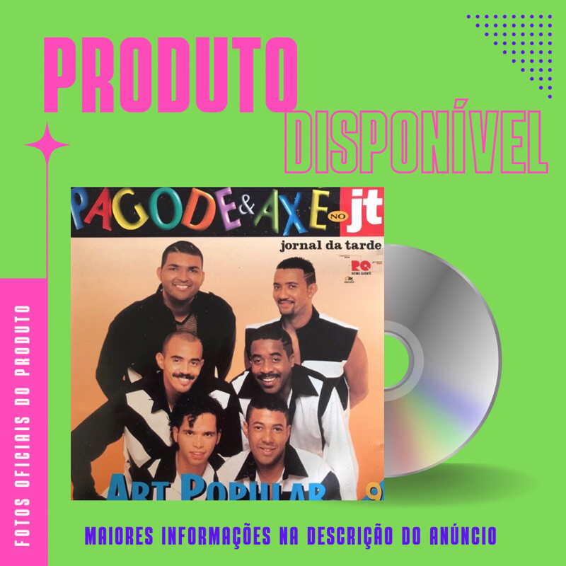 CD ART POPULAR - PAGODE E AXÉ NO JT - JORNAL DA TARDE VOLUME 9