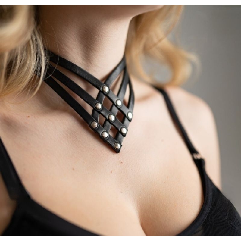 Choker Rainha Gótica Colar Rainha Punk Rock