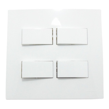 Conjunto 4x4 Interruptor 4 Teclas Para Ligação Paralelo Sleek Margirius
