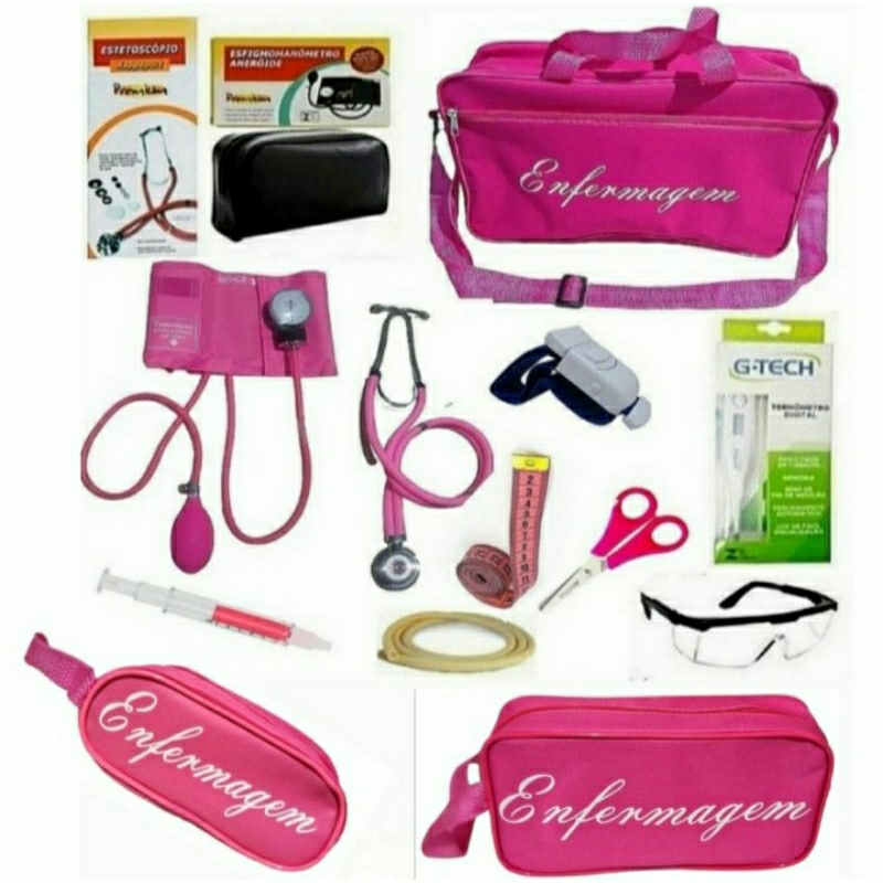 Kit de Enfermagem Premium/ Bolsa, Necessaire e Estojo