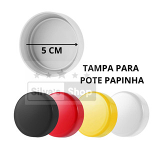 Tampas Plásticas 48mm ( 4,8cm) Para Pote Papinha Nestlé Kit 5 unds em Oferta na Shopee